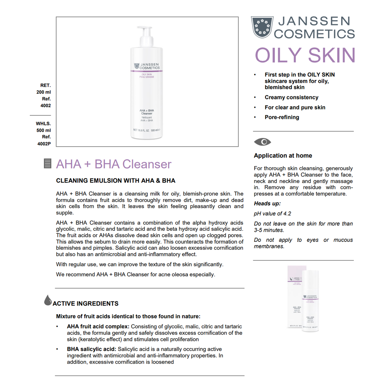 AHA + BHA Cleanser 200ml - Image 2