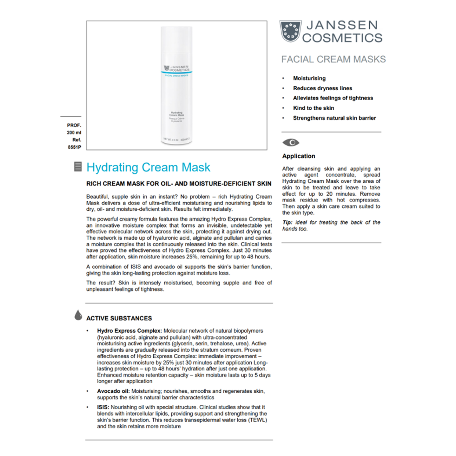 Hydrating Cream Mask 200ml - Image 2