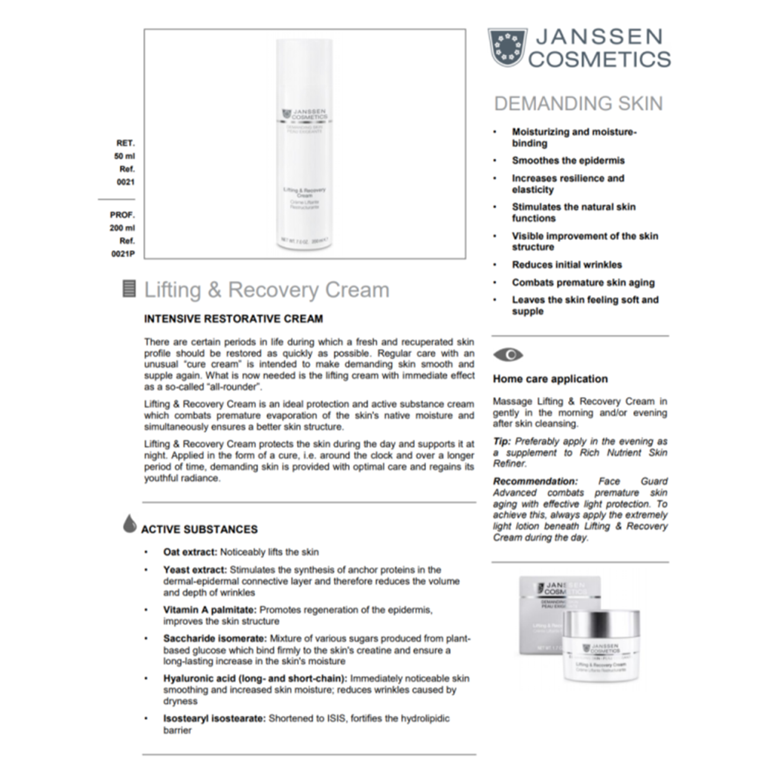 Lifting & Recovery Cream 50ml - Image 2