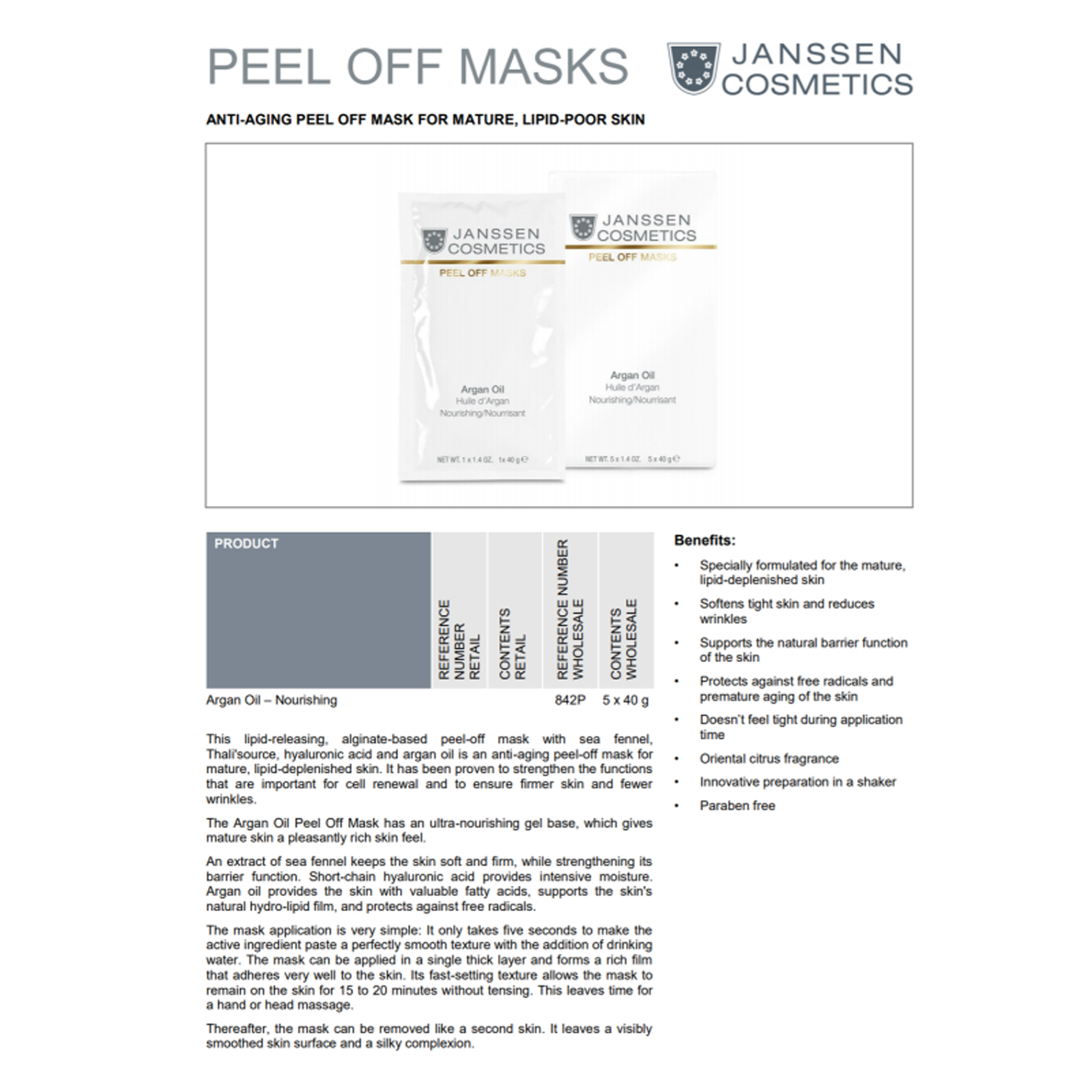 Peel-Off Mask Argan Oil 5 x 40g - Image 2